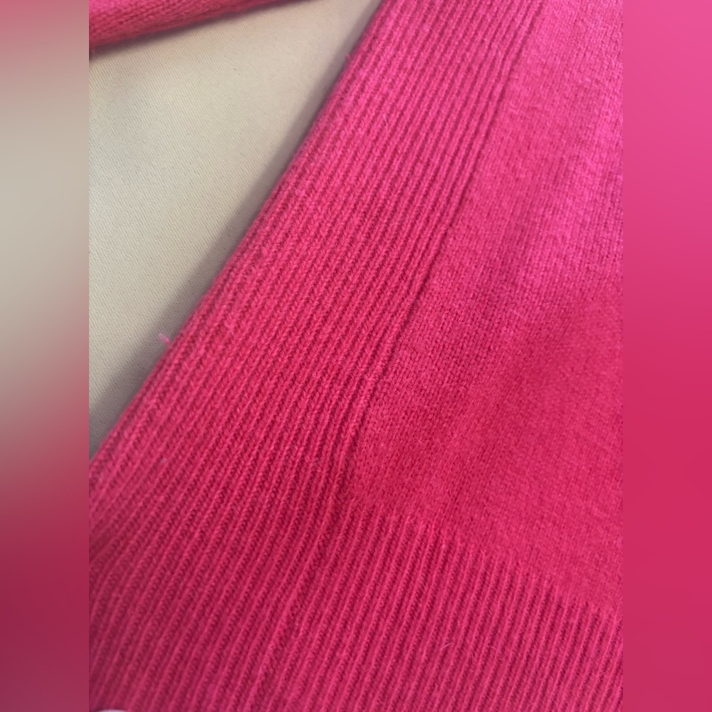 Tommy Hilfiger Womens Sweater Lambswool Angora Blend Sz L Pink Preppy Collegial - Picture 16 of 16